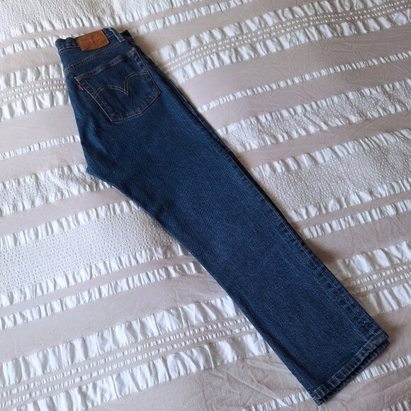 Levi's Premium Women's 501 Crop Jeans Size 26x26 (26x24) Blue Denim Big E 36200 - Picture 16 of 16